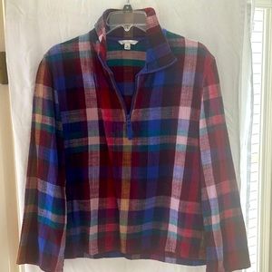 LLBEAN light weight woman’s flannel shirt